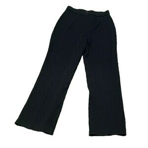 St. John Collection Women's Black Knit Elastic Pull-On Pants Wide Leg, Size 8